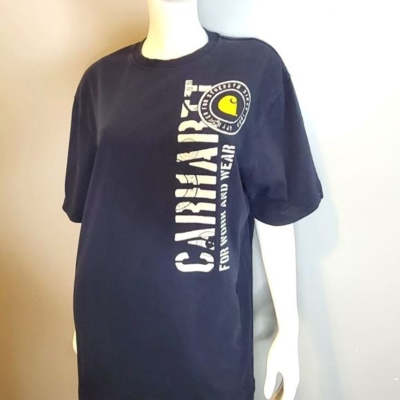 Navy Blue Carhartt Tee sz Medium - Picture 2 of 10